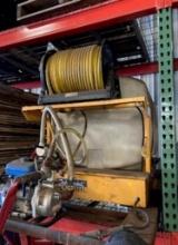 CUB CADET SKID MOUNTED 200 GALLON SPRAYER SNOW EQUIPMENT powered by gas engine, hose reel. Located: