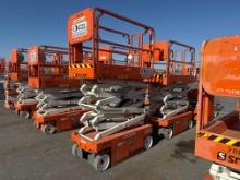 2018 SNORKEL S3219E SCISSOR LIFT SN:S3219E-04-180104887 electric powered, equipped with 19ft.