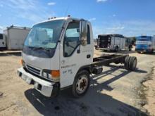 2001 ISUZU NPR CAB & CHASSIS VN:901923 Cad and chassis 4 cylinder turbo diesel engine runs and