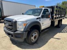 2016 FORD F550 STAKE TRUCK VN:1FDUF5GT7GEA04309 powered by 6.7L V8 diesel engine, equipped with
