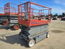 SKYJACK SJIII4632 SCISSOR LIFT SN:70009965 electric powered, equipped with 32ft. Platform height,