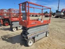 SKYJACK SJIII3226 SCISSOR LIFT SN:27005397 electric powered, equipped with 26ft. Platform height,