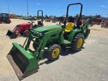 2019 JOHN DEERE 3025E AGRICULTURAL TRACTOR SN:1LV3025EEJJ124409 4x4, powered by John Deere diesel