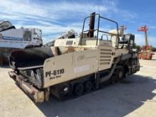 INGERSOLL RAND PF6110 ASPHALT PAVER SN:193509 powered by diesel engine, equipped with 10ft. Screed,