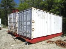 CONTAINER 20' JOB SITE SKID MOUNTED CONTAINER equipped with shelving, buyer responsible for loading