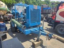 6IN. WATER PUMP powered by John Deere diesel engine, equipped with 6in. Diameter, 400ft. of hose,