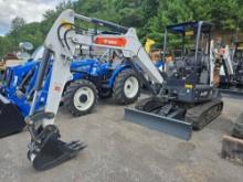 2023 BOBCAT E35 HYDRAULIC EXCAVATOR powered by diesel engine, equipped with OROPS, front blade,