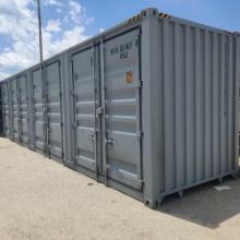 NEW 40FT. HIGH CUBE CONTAINER MULTI-USE CONTAINER Details: Four Side Open Door, one end door, lock