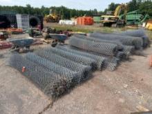 (16) 8FT. CHAIN LINK FENCE ROLLS SUPPORT EQUIPMENT