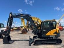 2022 HYUNDAI HX85A HYDRAULIC EXCAVATOR powered by diesel engine, equipped with Cab, air, front