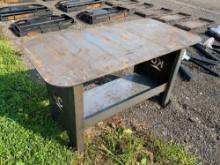 NEW 30IN. X 57IN. WELDING TABLE W/SHELF NEW SUPPORT EQUIPMENT