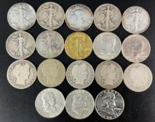(18) Silver US Half Dollar Coins