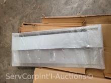 Lot on Pallet of Various Range Parts, Backsplash, Glass Door, Trim Kit