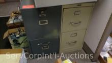 Lot of 2 2-Drawer File Cabinets