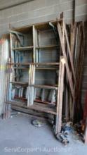 Lot of Various Scaffolding with Level Jacks and Casters