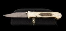 Custom Engraved Liner Lock Folding Knife, by Jim Sornberger