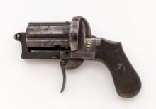 Antique Belgian Pinfire Double Action Revolving Pepperbox Pistol