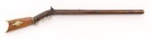 Unusual Antique New York State Over/Under Double-Barrel Percussion Rifle/Fowler