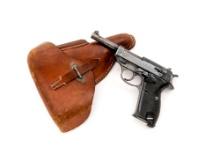 Scarce German WWII P.38 Walther ac/44 Semi-Automatic Pistol, with FN-Made Frame and Holster