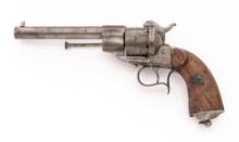 Civil War-Era French LeFaucheux Model 1854 Single Action Pinfire Revolver