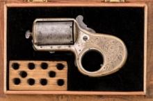 Engraved Early Brass-Frame James Reid "My Friend" .32 RF Knuckle-Duster Revolver