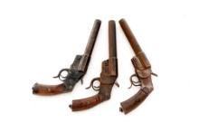 Lot of Three (3) German WWI Model 1894 Hebel Leuchtpistole Single Shot Break-Open Flare Pistols