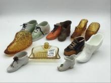 Lot of 12 Various Shoes Including Glass,
