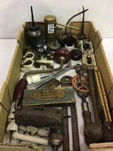 Group Including Oil Cans, Old Electricial &