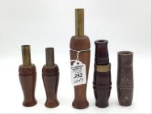 Lot of 5 Various Duck & Goose Calls