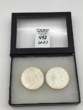 Lot of 2-1921 Morgan Silver Dollars