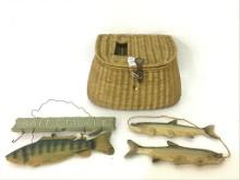 Group Including Fishing Basket, Contemp.