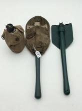 Lot of 3 Including Trenching Tool w/ Cover,