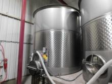 Spokane Industries 2,500 Gallon V90-8-S Stainless Steel Wine Fermentation Tank w/Lid (SUBJECT TO