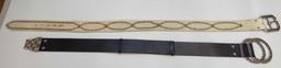 CHICO'S FACE MAN MADE MATERIALS BACK GENUINE LEATHER BELT M/L RN#79984, LUCKY BRAND LEATHER BELT