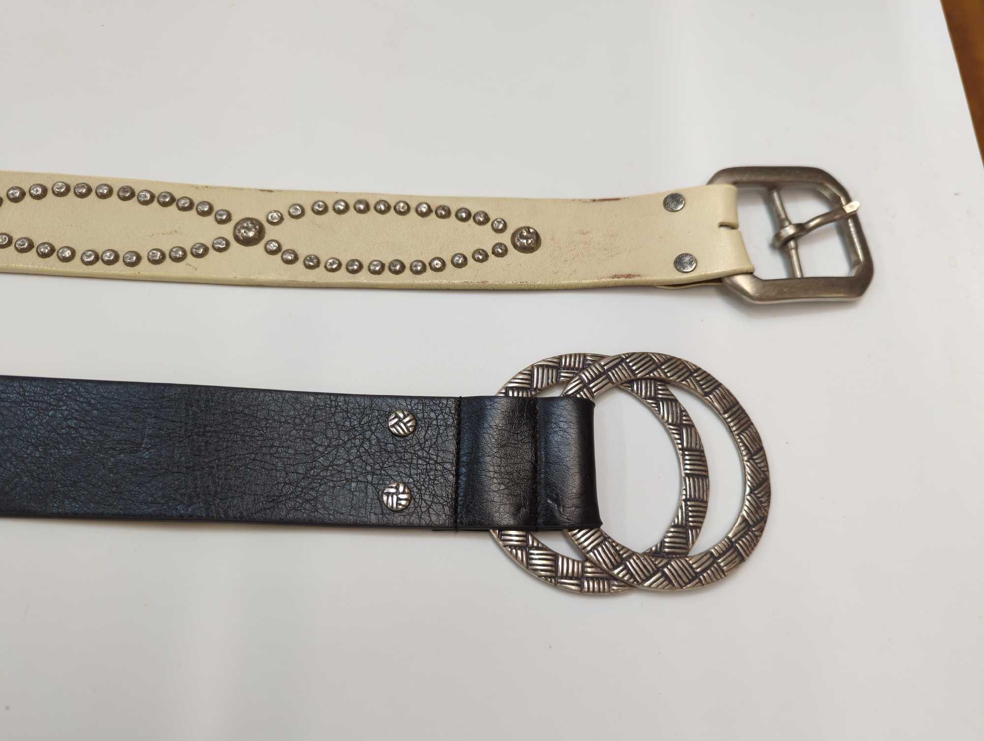 CHICO'S FACE MAN MADE MATERIALS BACK GENUINE LEATHER BELT M/L RN#79984, LUCKY BRAND LEATHER BELT