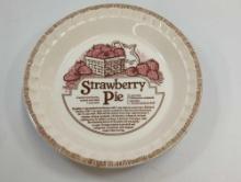 ROYAL CHINA JEANNETTE STRAWBERRY PIE PLATE 11"