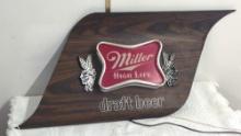 MILLER HIGH LIFE DRAFT BEER LIGHTED BEER SIGN 26"X12"