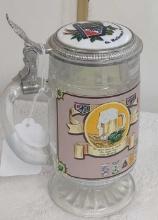 G HILEMAN GLASS BEER STEIN