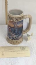 DUCKS UNLIMITED MILLER BEER STEIN "THE PLEASURE OF WINTER"