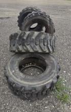 (4) Skid Steer Tires - Like New