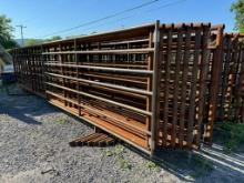 201 (8) 24ft Corral Panels w/ 1 Swinging Gate