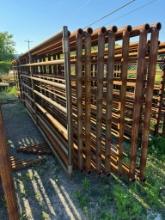 202 (8) 24ft Corral Panels w/ 1 Swinging Gate