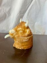 Bull Head Honey Pot With Spoon