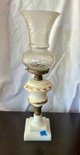 White and Gold Oil Lamp