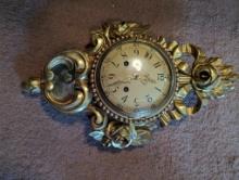 Made in Sweden Gilt - Carved Wall Clock