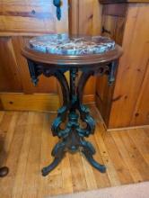 Ornate Victorian Marble Top Stand