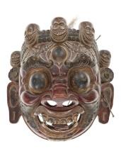 Original Tibetan Mongolian Mahakala Mask c. 19th C