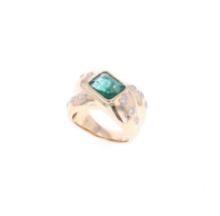 2.63ct Emerald Diamond & 14k Yellow Gold Ring