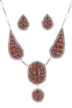 Navajo Marcella James Impressive Coral Jewelry Set