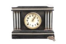 C. 1880-1909 E. Ingraham Co. Mantle Wooden Clock